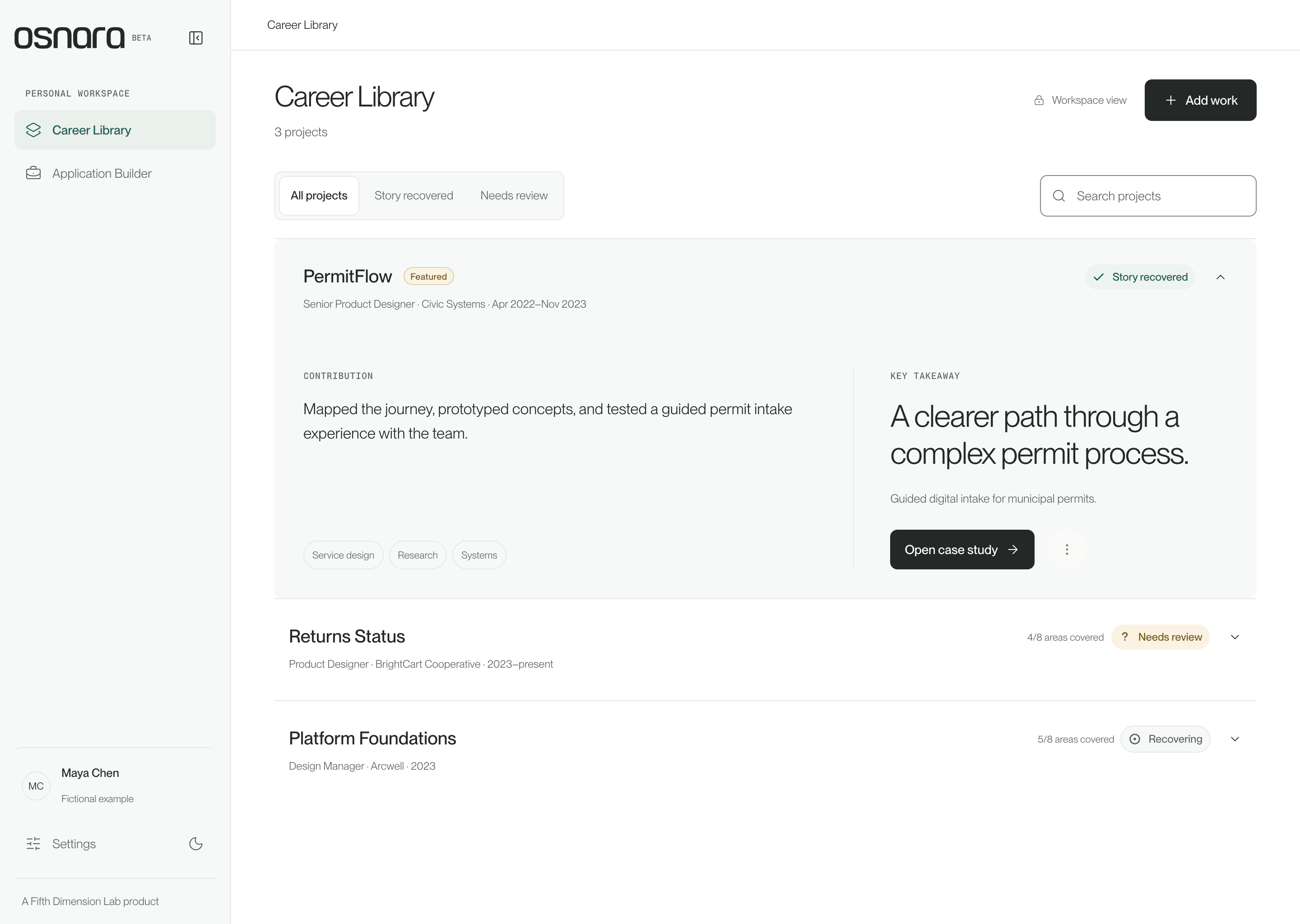 Osnara / the current library
